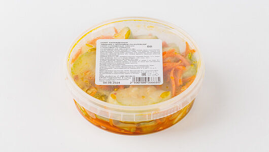 Салат охлажденный Кабачки с морковью по-корейски