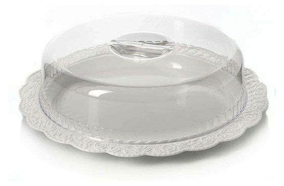 Блюдо для торта Нежность с крышкой, 36 см ТМ Альтернатива