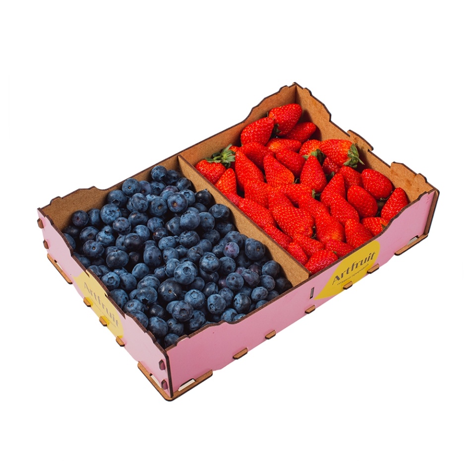 

Ягодный микс клубника-голубика в ящике 1кг