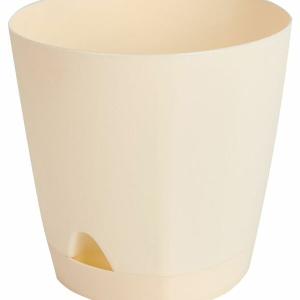 Горшок для цветов с прикорневым поливом InGreen Amsterdam цвет сливочный, 2.5 л, Арт. ING6200СЛ