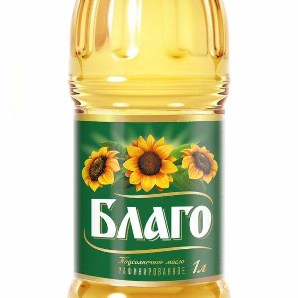 Масло подсолнечное Благо рафинированное 1000 мл