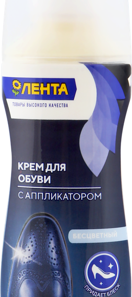 Крем для обуви ЛЕНТА с аппликатором бесцветный