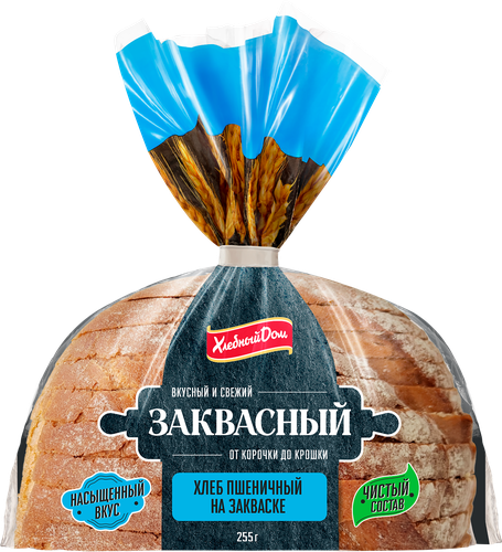 

Хлеб заквасный Хлебный дом пшеничный нарезной 255 г