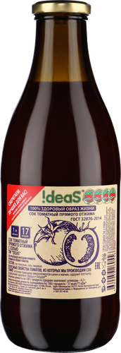 

Сок !deas Томатный прямой отжим 1 л