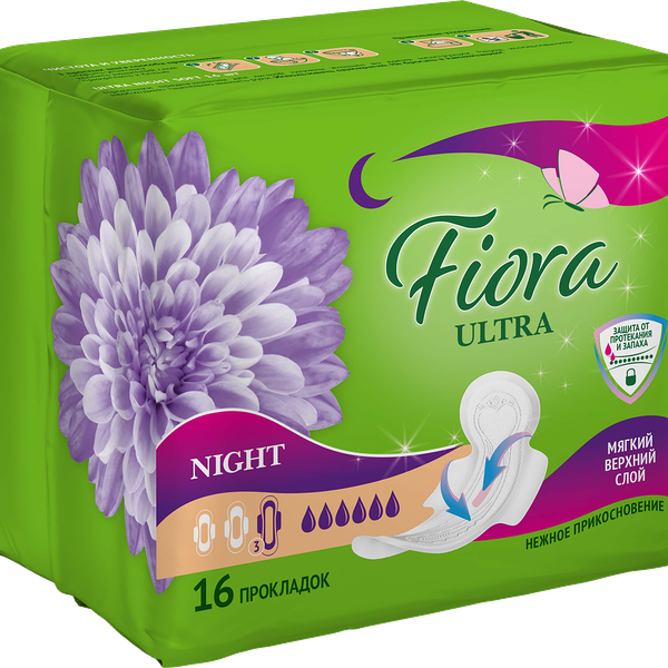 Прокладки гигиенические Fiora Ultra night 16 шт