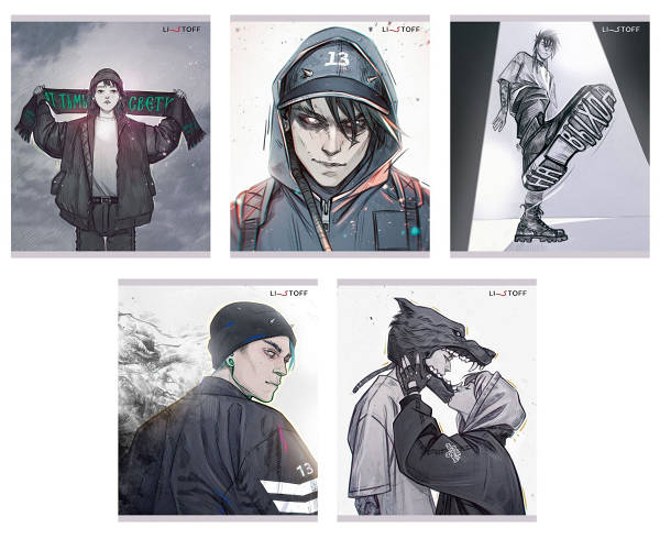 Тетрадь Listoff MadnessMalina A5 клетка, 48 л, в ассортименте