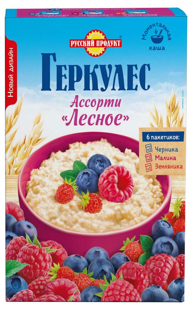 

Геркулес Русский продукт Ассорти Лесное моментальная 210 г