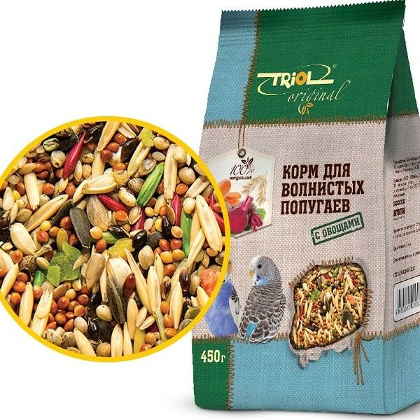 Triol Original корм с овощами для волнистых попугаев Овощи