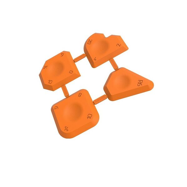 Набор резиновых шпателей Decor Profi для формирования швов, 4 шт