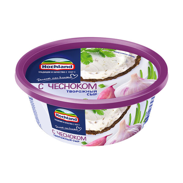 Сыр творожный Hochland с чесноком 60%, 140 г