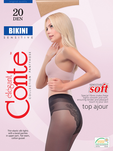 

Колготки женские CONTE Bikini, 20 den natural 4, Арт. 8С-34СП