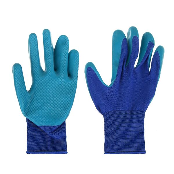 Inbloom перчатки садовые с латексным полуобливом, полиэстер, 24 см р. 9