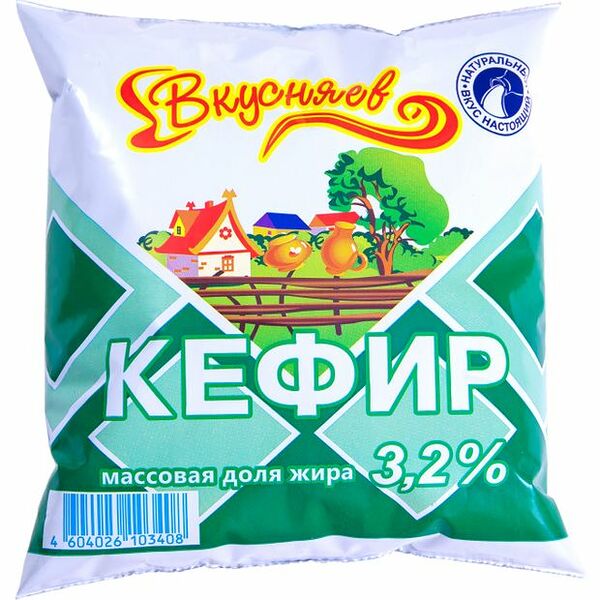 Кефир Вкусняев 3.2% 430г