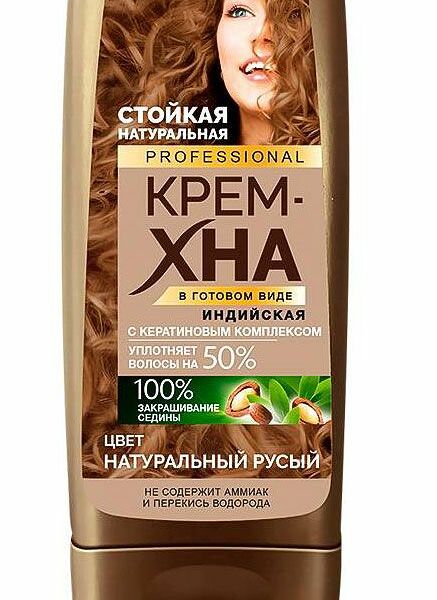 Крем-хна стойкая Фитокосметик Professional натуральная Индийская тон 6.0 Натуральный русый 140 мл