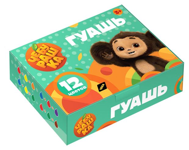 

Гуашь Мульти Пульти Чебурашка 12 цветов 512 г