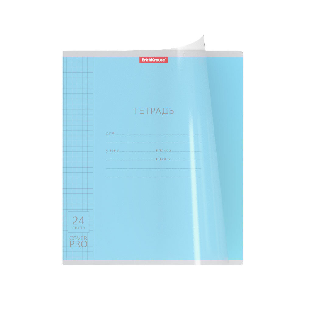 

Тетрадь ErichKrause однотонная с обложкой в клетку 24 листа 1 шт., цвет в ассортименте