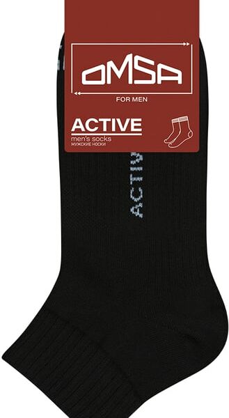 Носки мужские  Omsa Active 111 укороченные Nero Черный Размер 39-41
