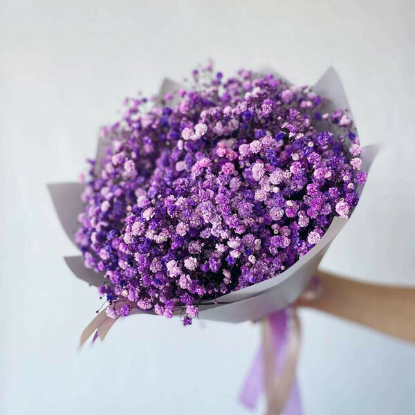 Букет из фиолетовой гипсофилы