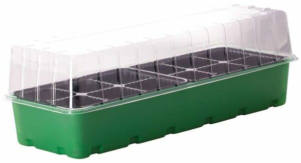 Мини-парник для рассады INGREEN Smart Solution 40см 40х17,4х13см на 12 ячеек, зеленый