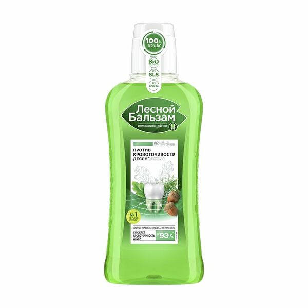 Лесной бальзам ополаскиватель против кровоточивости дёсен кора дуба и экстракт пихты 400 мл