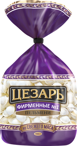 

Пельмени ЦЕЗАРЬ Фирменные №1, категория Б, 900г