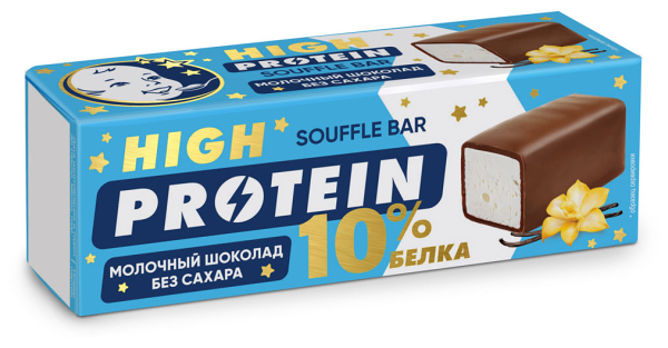 Суфле молочное протеиновое Завод имени В.П.Пастухова с ванилью в молочном шоколаде, 50г