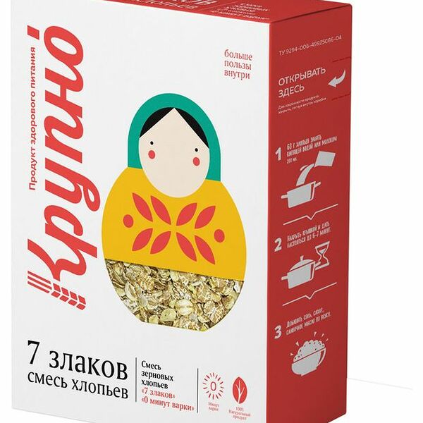 Смесь зерновых хлопьев крупно 7 злаков 400г