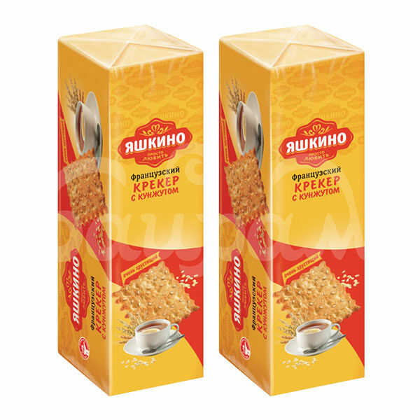 Крекер Яшкино 185гр Французский хруст с Кунжутом КДВ