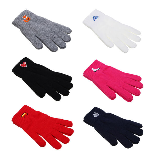 Galante перчатки для взрослых вязаные с вышивкой, р-р 18-20, 6 цветов, сзпв24-19, в ассортименте