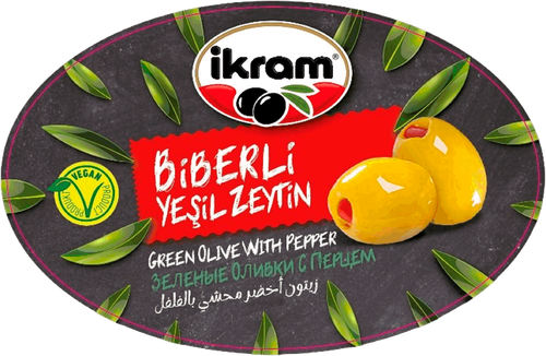 

Оливки с перцем Ikram зеленые, 100 г