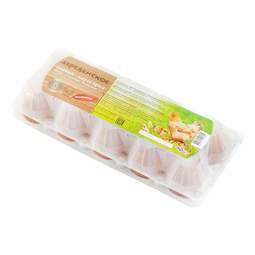 Яйцо куриное Кольцовское Деревенское С0 10 шт