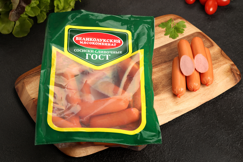 

Сосиски Великолукский Мясокомбинат Сливочные ГОСТ 650 г