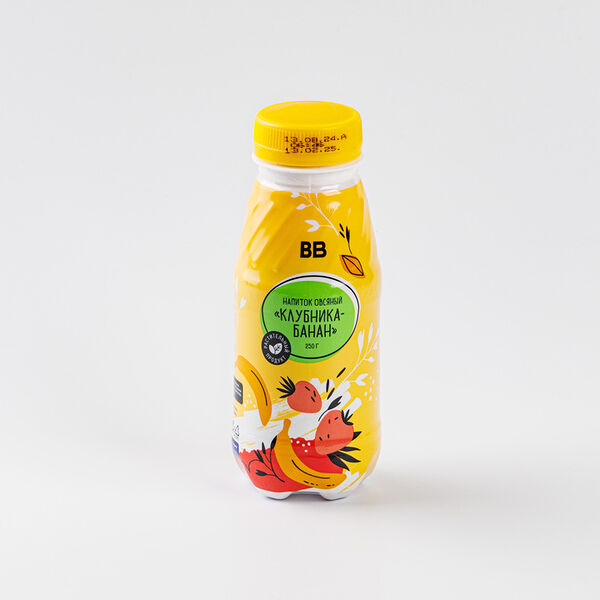 Напиток овсяный клубника-банан, 250мл