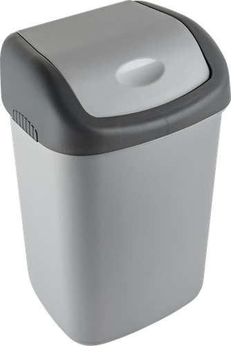 

Контейнер для мусора Полимербыт серый 14 л