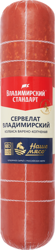 

Колбаса ВЛАДИМИРСКИЙ СТАНДАР сервелат Владимирский кат.В в/к в/у вес до 840г