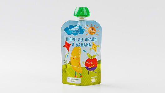 Пюре из яблок и банана