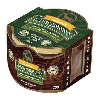 Мясо оленя тушёное с можжевеловыми ягодами, «Лесная диковинка»