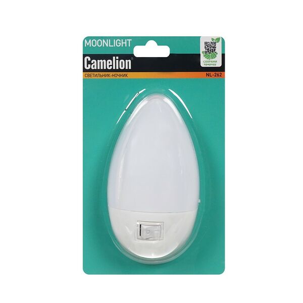 Ночник Camelion NL-262 Яйцо, LED, с выключателем, 220 В