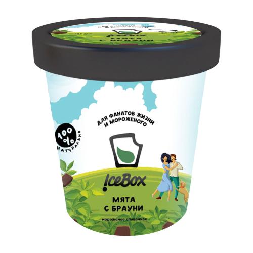 

Мороженое IceBox ведро пломбир Мята брауни, 250 г