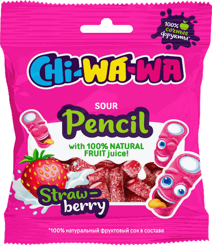 

Мармелад Chi-Wa-Wa карандаш кислый со вкусом клубники, 60 г