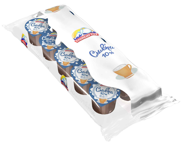 Сливки Альпенгурт, 10%, порционные, 10 шт.