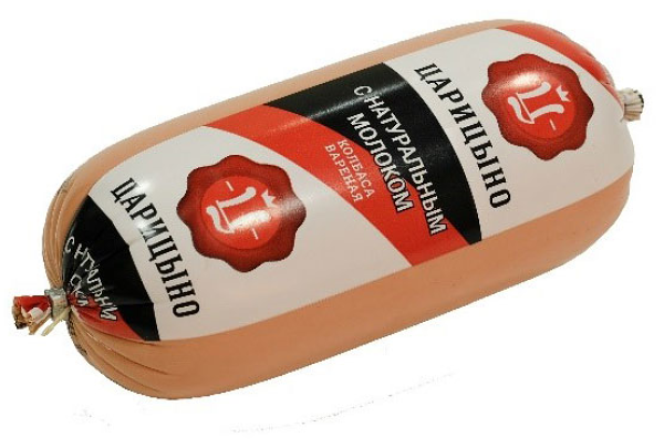 Колбаса вареная Докторская с натуральным молоком ТМ Царицыно