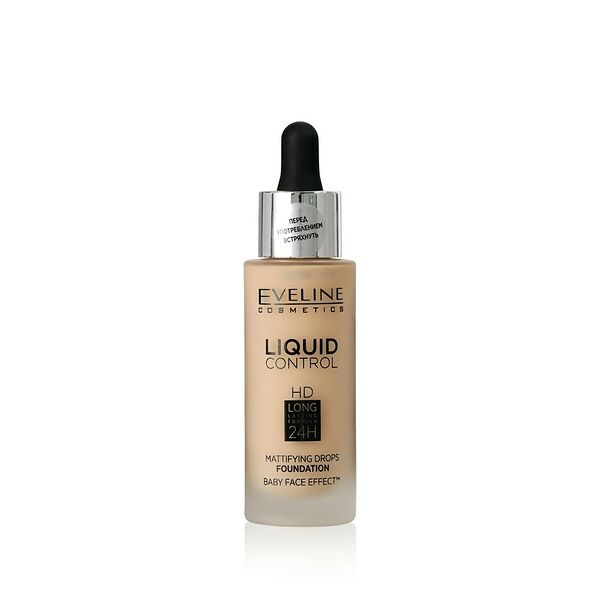 Тональный крем для лица Eveline Liquid control 010 Light beige 32мл