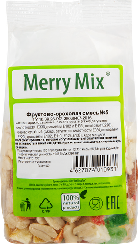 

Смесь фруктово-ореховая MERRYMIX, 130г
