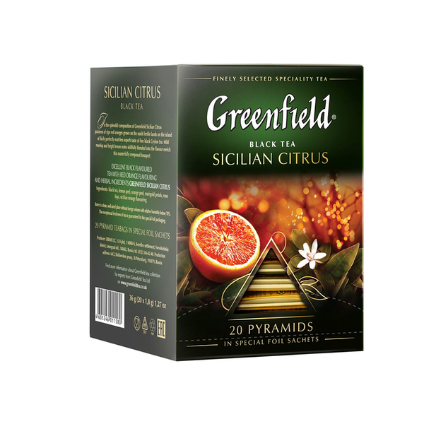 Чай черный Greenfield Sicilian Citrus в пирамидках 20 х 1.8г