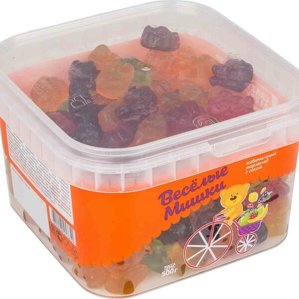 Мармелад жевательный Азовская кондитерская фабрика Весёлые мишки с натуральным соком 500 г