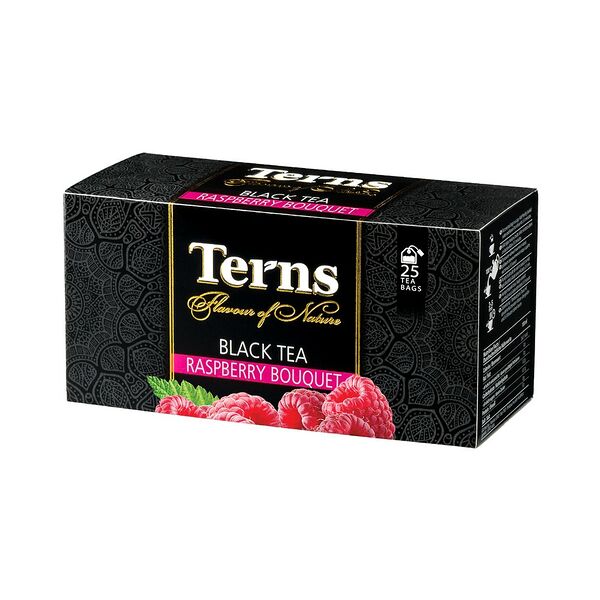 Чай чёрный Terns Raspberry Bouquet пак. аромат. в саше 25 х 1,5г
