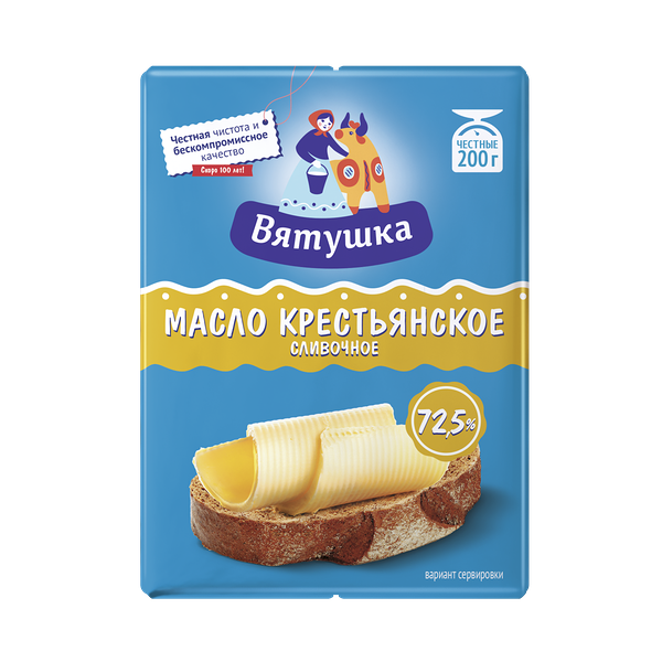 Масло Вятушка Крестьянское, 72.5%
