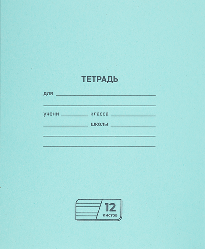 Тетрадь BG 12 листов, в узкую линейку