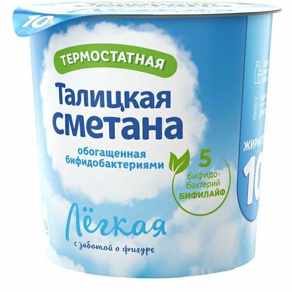 Сметана Талицкая термостатная 10% 180г
